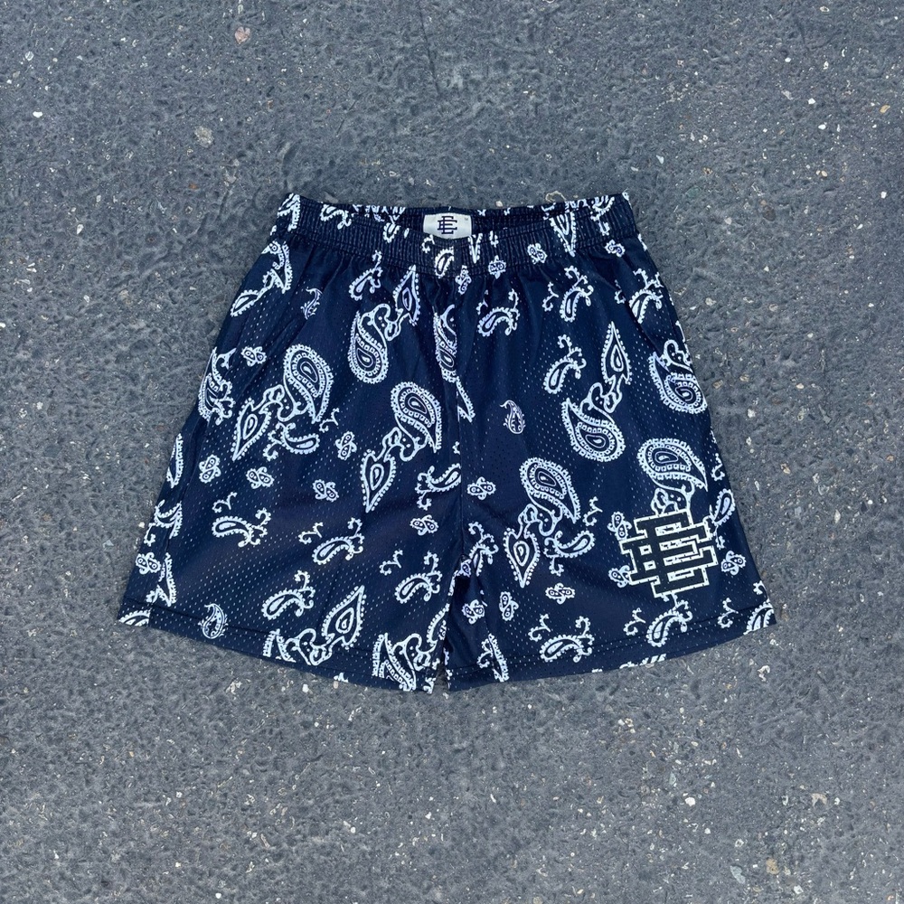 Eric Emanuel Paisley Athletic Basketball Mesh Shorts